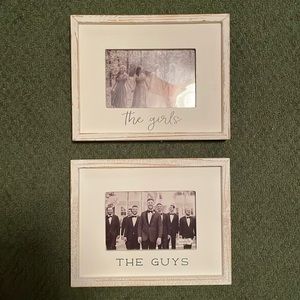 Set of bridal party picture frames